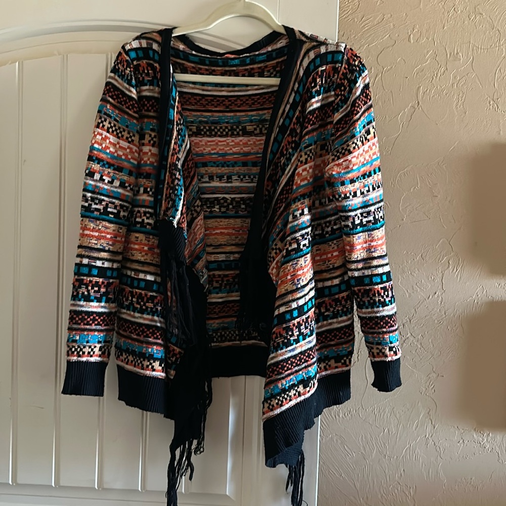 Fringed cardigan